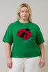 Ladybug Drop Shoulder Sweater Top Curve