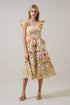 Emy Smocked Midi Dress Zury Floral
