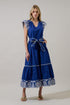 Siera Embroidered Ruffle Maxi Dress
