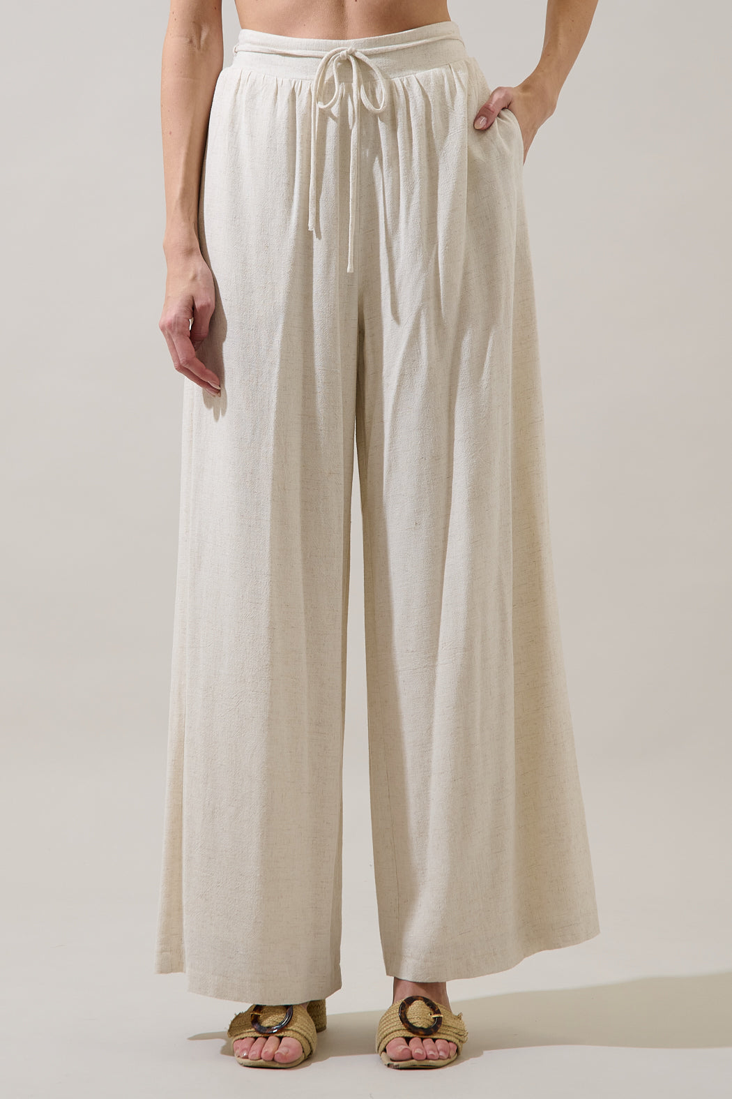 Villen Linen Wide Leg Pants