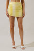 Ciendra High Waist Mini Skirt Gingham