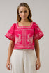 Silvia Embroidered Crop Top