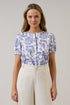 Hiller Button Down Top Virda Floral