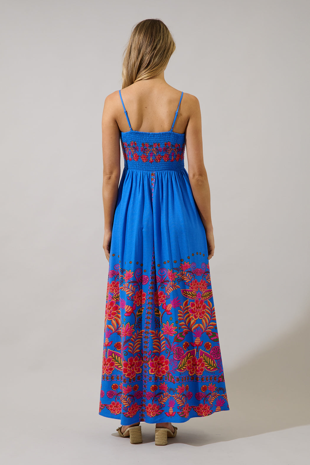 Maline Linen Maxi Dress Keizer Floral S Maline Linen Maxi Dress Keizer Floral S