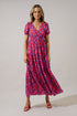 Monaco Long Tiered Maxi Dress Averly Geo