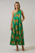 Glena Pleated Maxi Dress Tiger