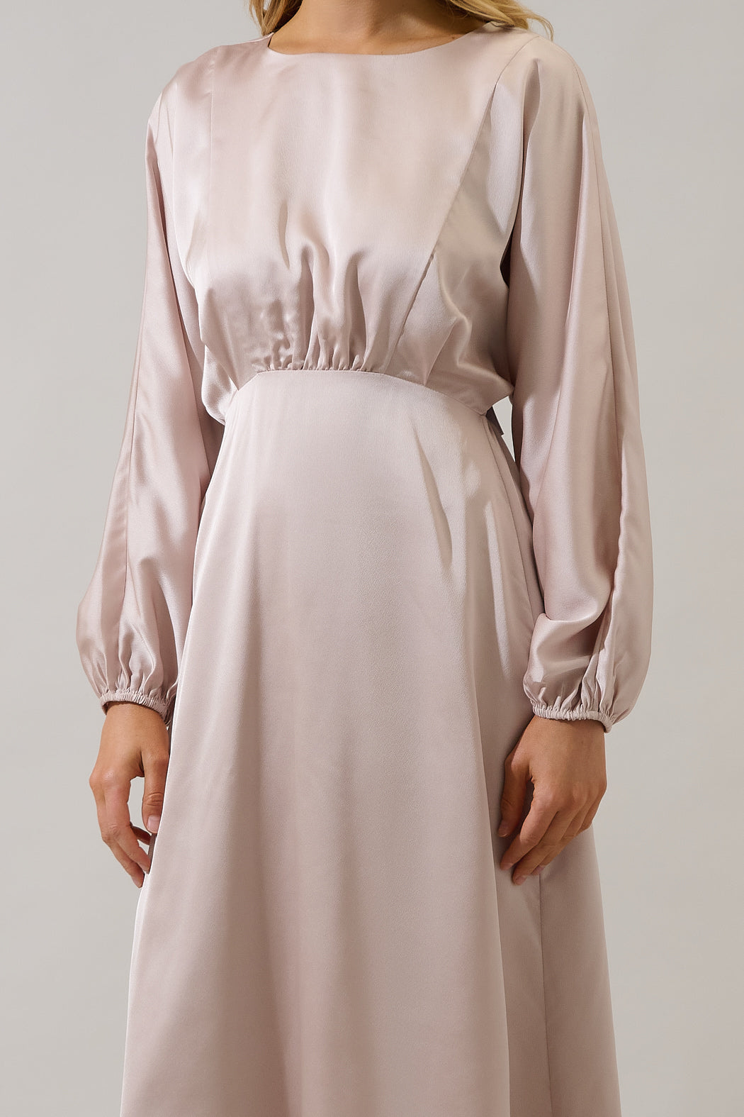 Chateau Satin Dolman Sleeve Midi Dress CHOCOLATE / S by Sugarlips Chateau Satin Dolman Sleeve Midi Dress CHOCOLATE / S by Sugarlips