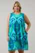 Blissy Tropical Winda Trapeze Mini Dress Curve