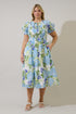 Tamry Smocked Midi Dress Khloey Floral Curve