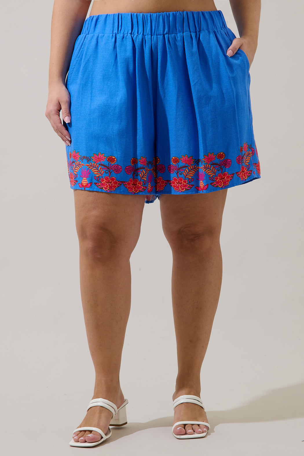 Jass High Waist Shorts Keizer Floral Curve