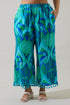 Blissy Tropical Hanie Flare Pants Curve