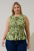 Tinda Smocked Peplum Top Kory Floral Curve