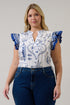 Adlina Ruffle Top Seaside Curve