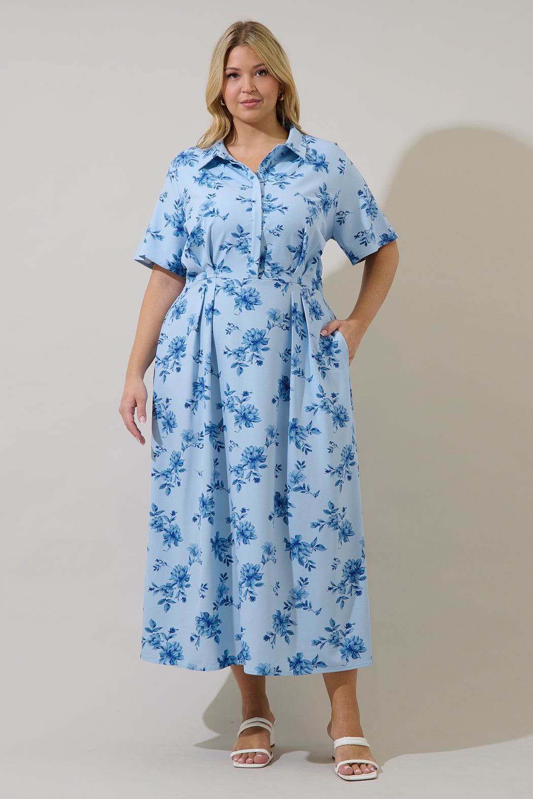 collared maxi dress Shirt Espresso Colorblock / Small Measurements taken from size S Summer Dresses for Women Maxi