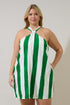 Amory Halter Mini Dress Curve Pilmar Stripe