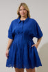Sammie Collared Eyelet Mini Dress Curve
