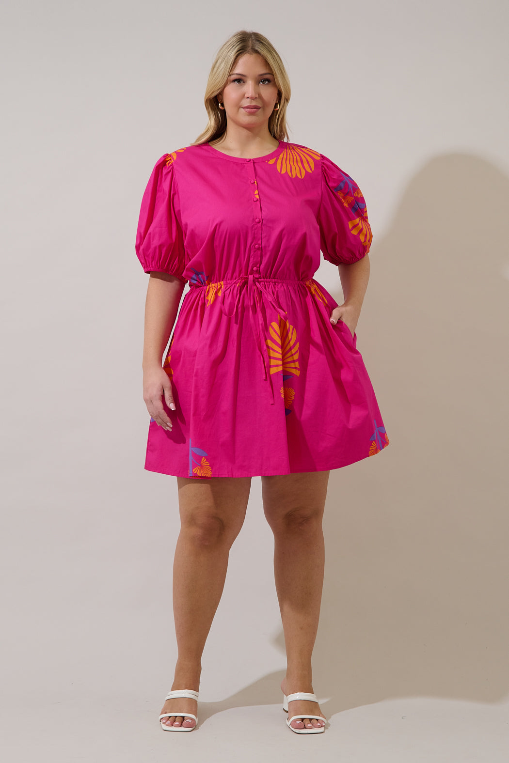 alba mini dress LA LIGNE Alba printed linen-blend mini dress