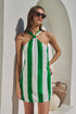 Amory Halter Mini Dress Pilmar Stripe