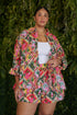 Boyfriend Button Down Shirt Tropical Curve