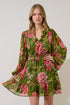 Lilikoi Floral Paxton Balloon Sleeve Mini Dress