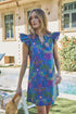 Evalyn Ruffle Mini Dress Yori Tropical