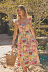 Urbina Smocked Midi Dress Farmers Market
