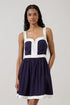 Diamy Braided Contrast Mini Dress