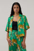 Violda Button Down Top Tiger