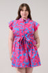 Maia Ruffle Collared Dress Curve Meira Floral