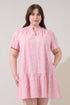 Azari Shift Mini Dress Eyelet Curve