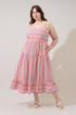 Brynley Cami Midi Dress Stripe Curve