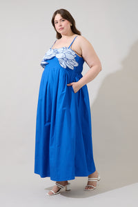 kalani maxi dress Floral Embroidery Pleated Curve – Sugarlips SIZE::Adult XL Featuring a plunging neckline status_Prom Tier 1 Dark Green Lace Appliques