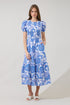 Aruba Smocked Midi Dress Floral