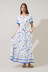Rony Smocked Maxi Dress Sea Tale