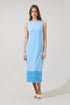 Amenia Sleeveless Fringe Midi Dress
