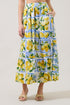 Pleated Maxi Skirt Lemon Zest