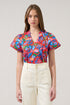Risony Pleated Top Tropical