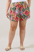 High Waisted Shorts Tropical Curve