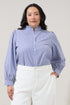 Sandy Striped Doris Button Down Shirt Curve