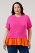 Jessica Mix Media Knit Top Curve