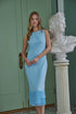 Amenia Sleeveless Fringe Midi Dress