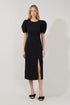 Chelsea Gathered Sleeve Midi Sheath Dress