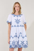 Lurina Embroidered Babydoll Mini Dress