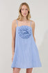 Raisley Rose Shift Mini Dress Stripe