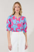 Waterlilly Balloon Sleeve Top Floral