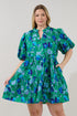 Jacey Babydoll Mini Dress Lomeli Floral Curve