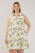 Lexya Collared Shift Mini Dress Tigress Curve