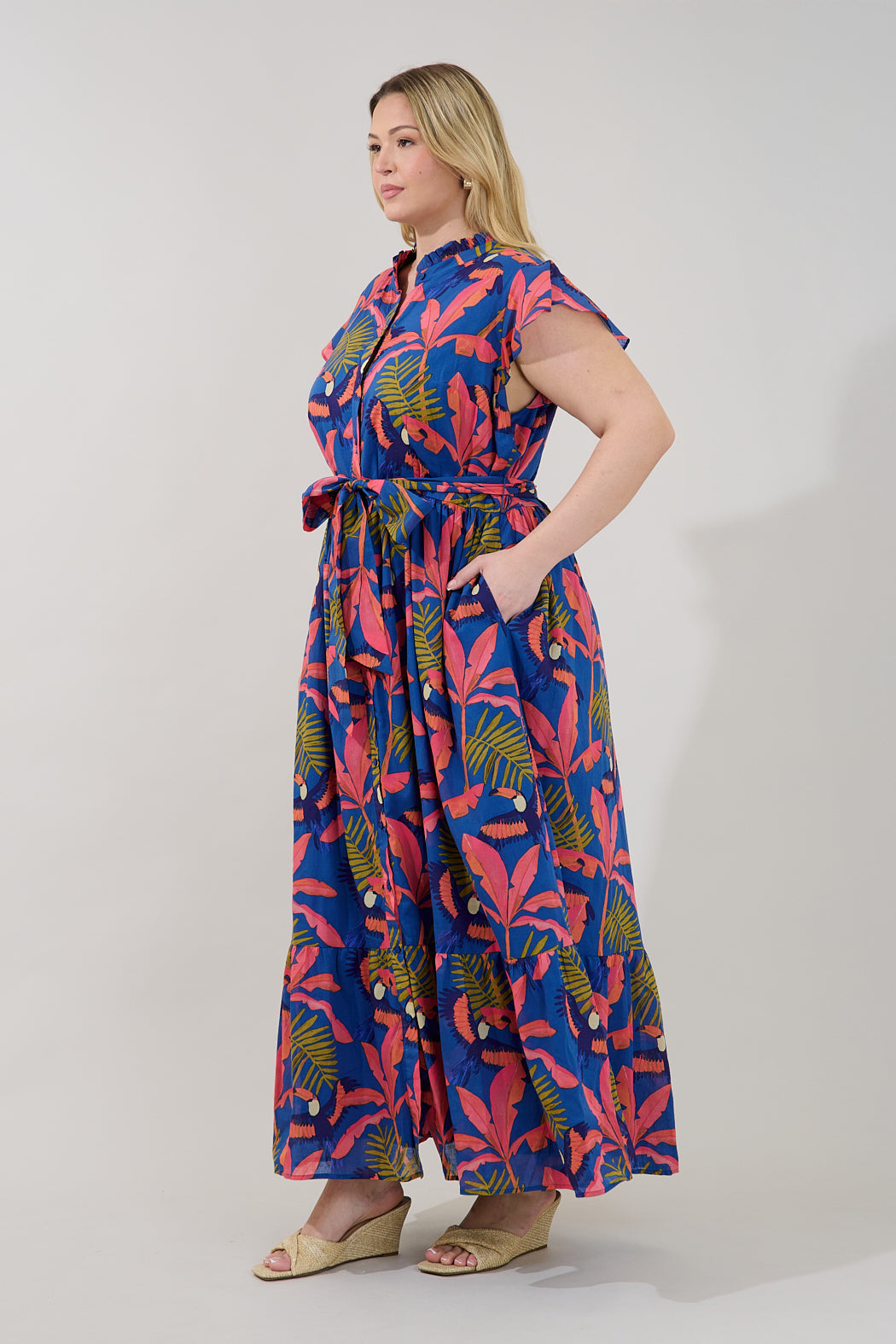 riah silk dress Buy the Riah Back Ties Floral Sleeveless Maxi Dress in Pink