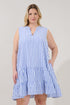 Addelyn Stripe Shift Mini Dress Curve