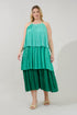 Sealy Pleated Tiered Midi Dress Curve